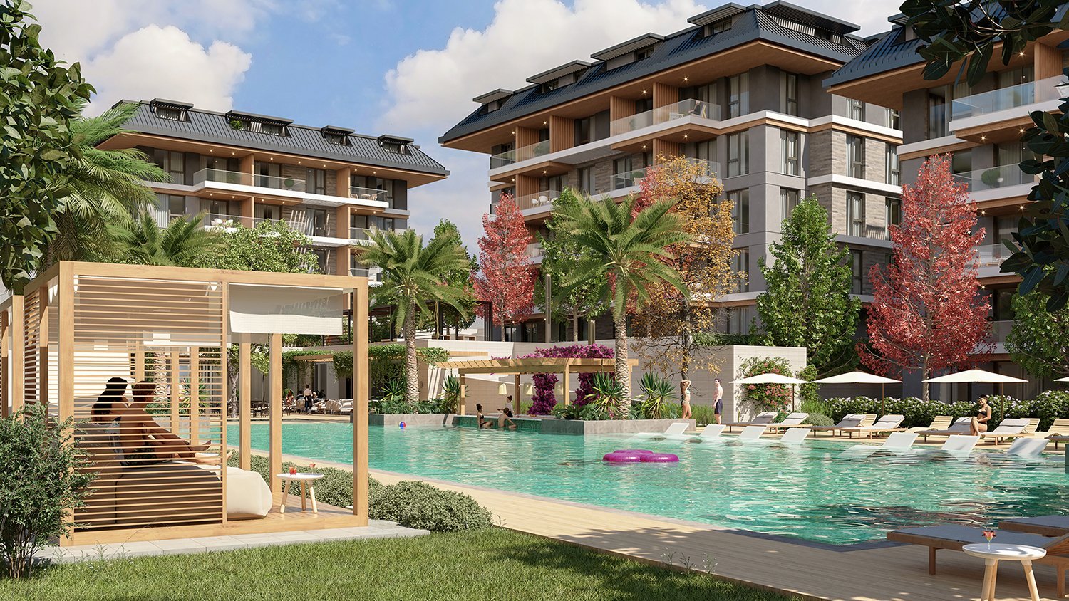 Квартира 1+1 в Oba Phoenix Valley, Аланья, Турция № 38547