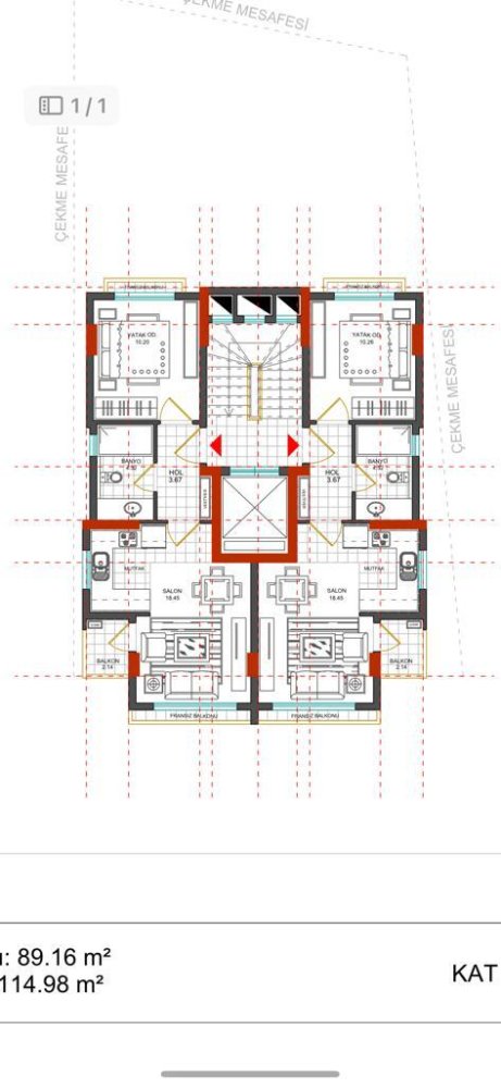 Apartment 1+1 in Mersin, Turkey No. 15351