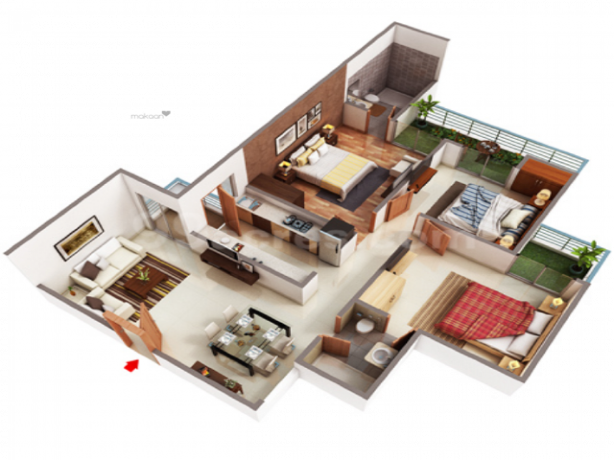 3 bedrooms House in Ghaziabad, India No. 55562