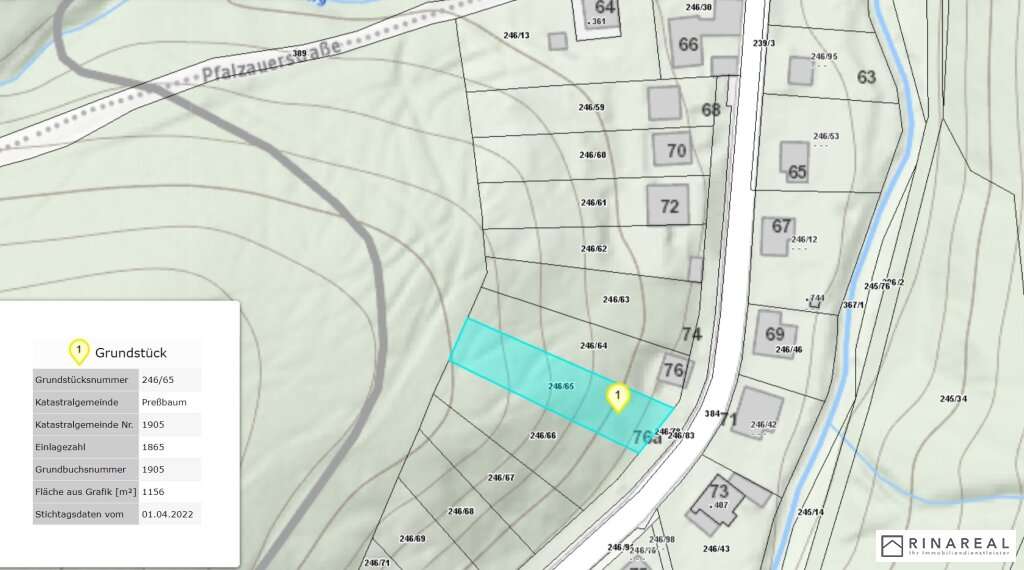 Terrain à Pressbaum, Austria 1156m² No. 63648