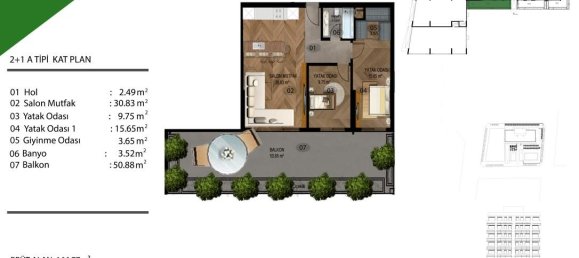 3 rooms Apartment in Mersin, Turkey No. 11132 17