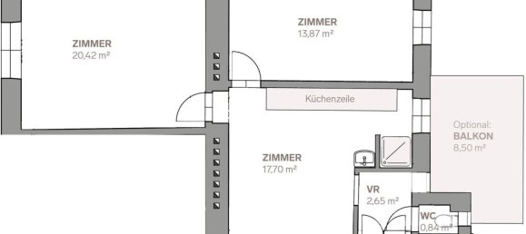 3-salle Appartement à Rudolfsheim-Funfhaus, Austria No. 133912 21