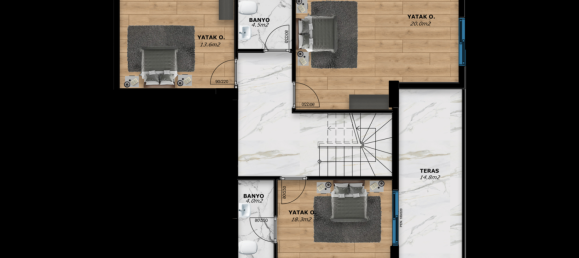 Penthouse 3+1 in Gazipasa, Turkey No. 22805 10