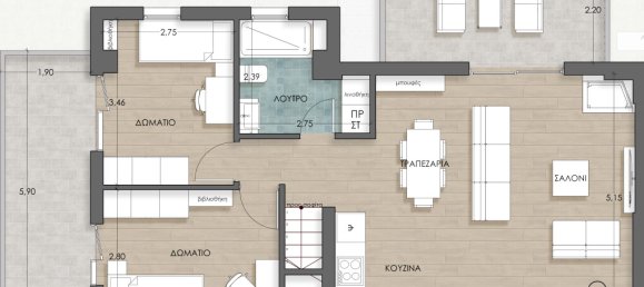 3 غرف نوم Property في Thermi, Greece رقم 1852 5