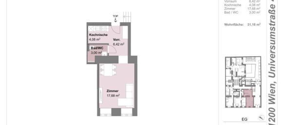 Studio in Brigittenau, Austria No. 128985 6