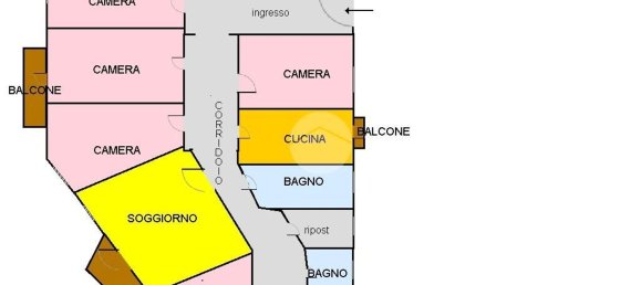 Квартира с 6 спальнями в Палермо, Италия № 326430 44