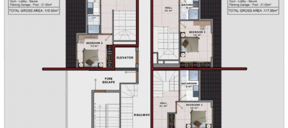Wohnung 3+1 in Oba, Turkey, Nr. 13129 13