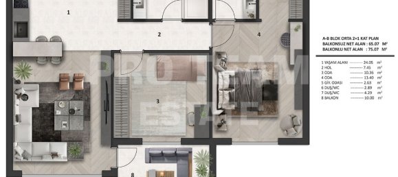 3 rooms Apartment in Altintash, Turkey No. 17918 18