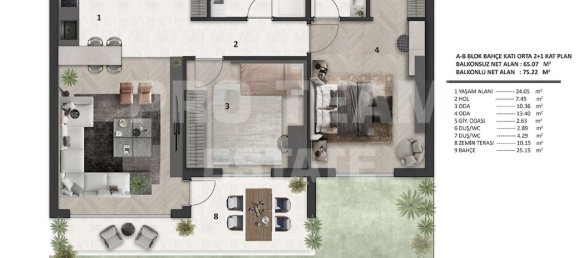 3 rooms Apartment in Altintash, Turkey No. 17918 19