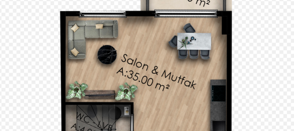 Пентхаус 2+1 в Газипаша, Турция № 22821 17