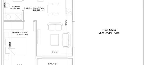 Apartamento 1+1 em Aksu, Turkey N.º 32842 26