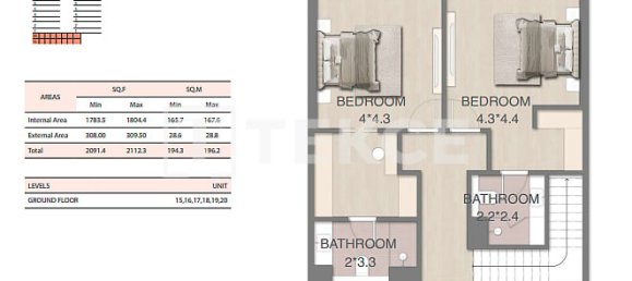 3 dormitorios dúplex en venta en Ras Al Khaimah, UAE № 200695 16