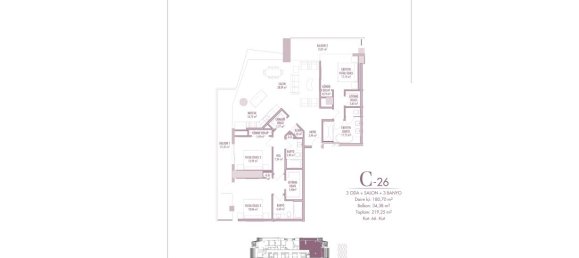 2غرفة شقة في Istanbul, Turkey رقم 22031 11