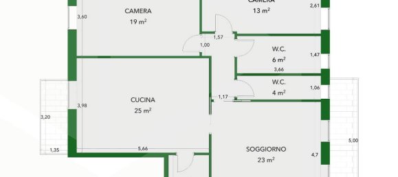 3 rooms Apartment in Bari, Italy No. 29806 6