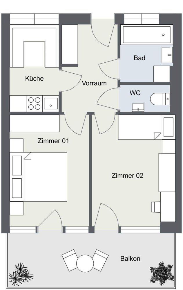 Apartamento de 3 divisões em Jakomini, Austria N.º 137018