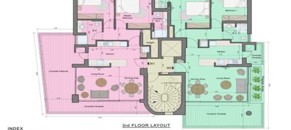 Пентхаус с 2 спальнями в Лимассол, Кипр № 90294 8