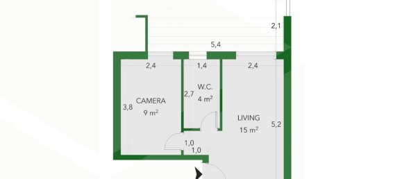 Apartamento de 2 divisões em Rome, Italy N.º 21462 11
