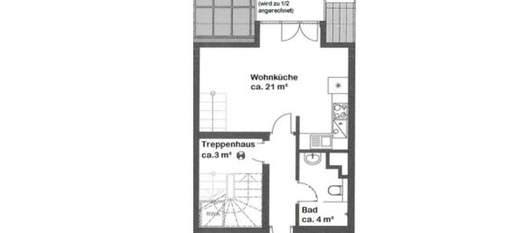 Дуплекс с 1 спальней в Бремен, Германия № 59180 10