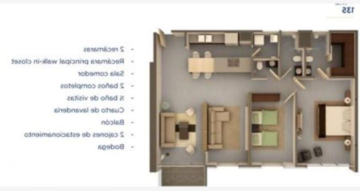 2 bedrooms Apartment in Nuevo Leon, Mexico No. 155942