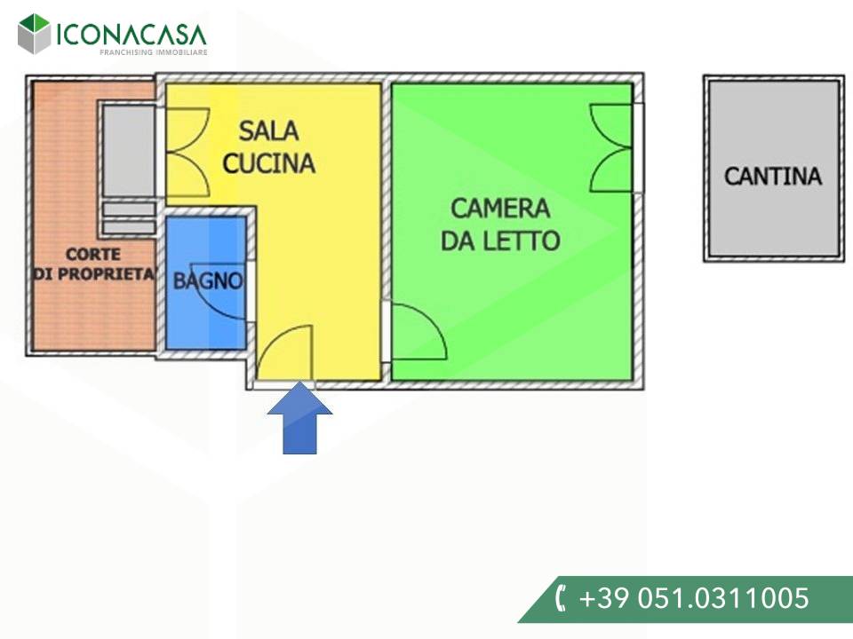 2 rooms Apartment in Bologna, Italy No. 27534