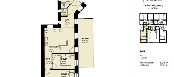 Apartamento de 3 habitaciónes en Penzing, Austria No. 242430 17