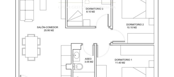 Apartamento de 3 dormitorios en Salamanca, Spain No. 18114 2