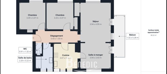 2 غرف نوم شقة في Thionville, France رقم 93666 25