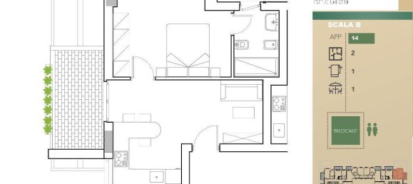 Apartamento de 2 divisões em Rome, Italy N.º 20824 5