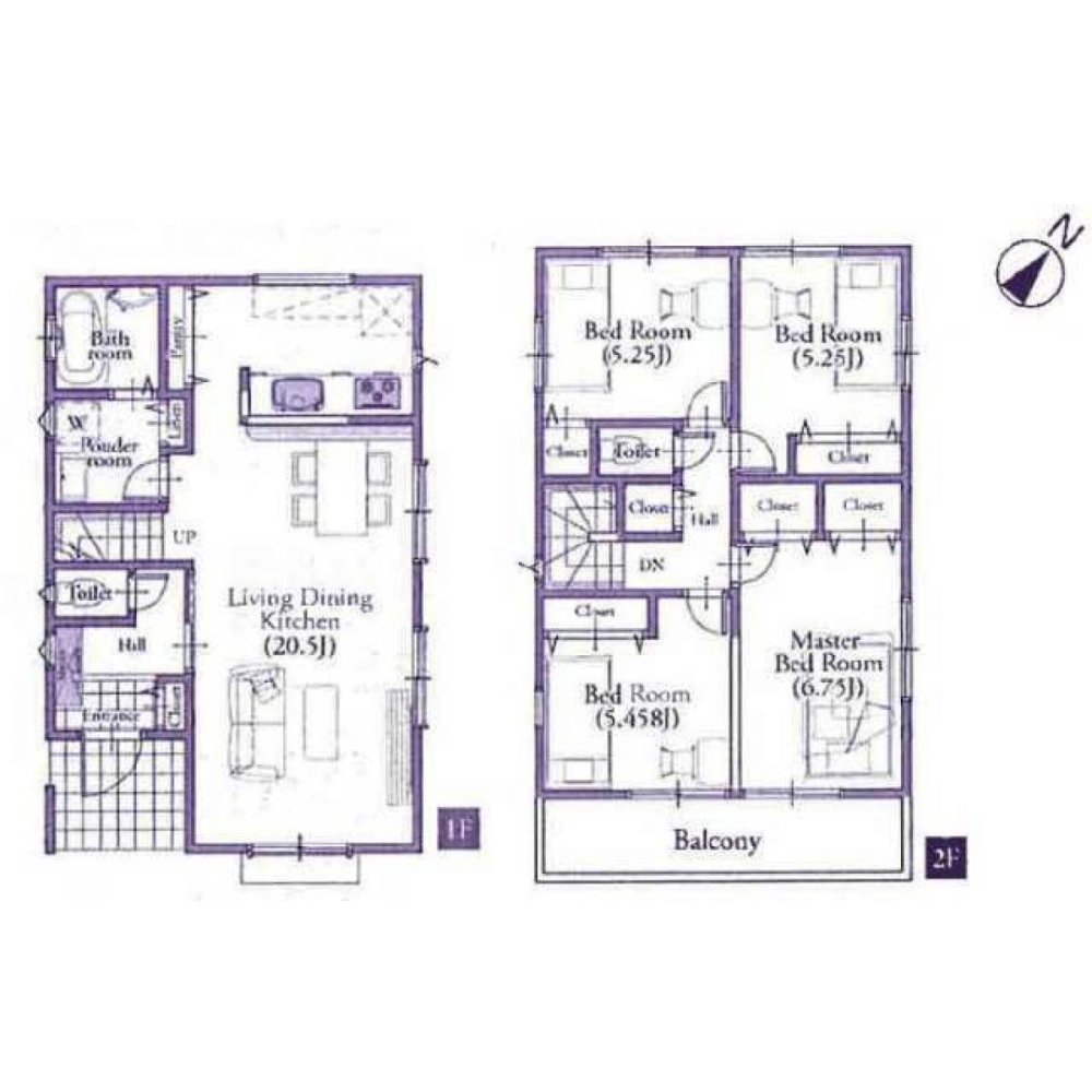 3 غرف نوم منزل في Saitama, Japan رقم 1342