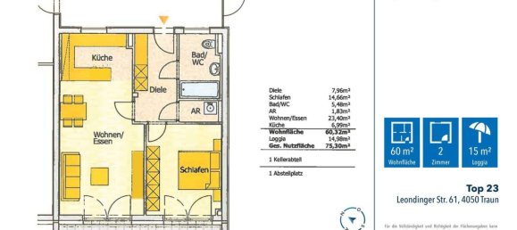 2-salle Appartement à Traun, Austria No. 235331 16
