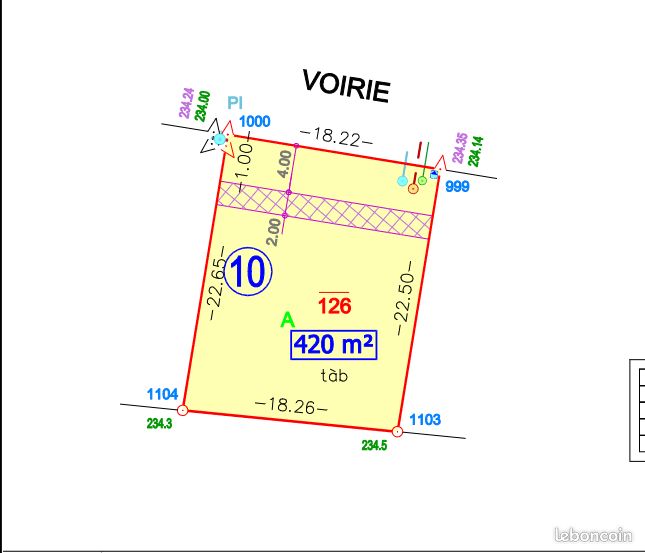  قطعة أرض في Niffer, France 420متر مربع رقم 78138