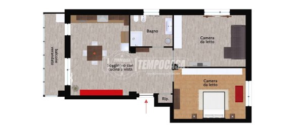3 rooms Apartment in Collegno, Italy No. 172465 31