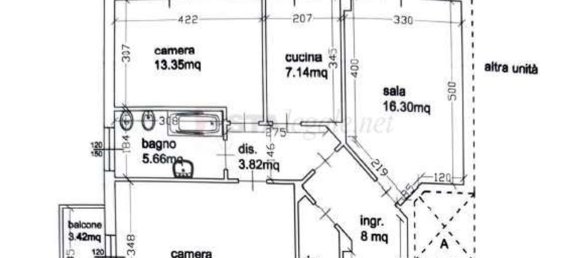 Квартира с 3 комнатами в Узмате Велате, Италия № 8575 7