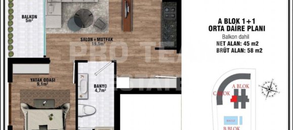 Квартира с 3 комнатами в Алтынташ, Турция № 34156 11