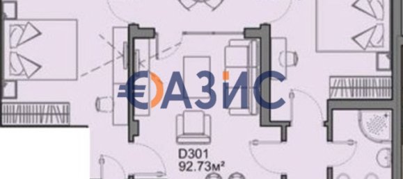 Apartamento T2 em Sveti Vlas, Bulgaria N.º 909 3