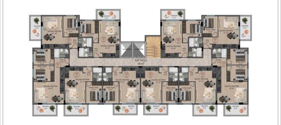 Apartamento 1+1 em Konakli, Turkey N.º 31284 8