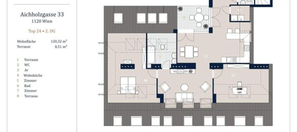 3غرفة بانتهاوس في Meidling, Austria رقم 136697 24