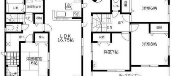 Дом с 4 спальнями в Чиба, Япония № 9125 2