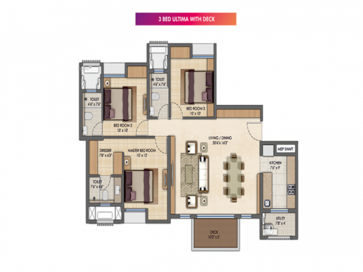 3 غرف نوم منزل في Mumbai, India رقم 229