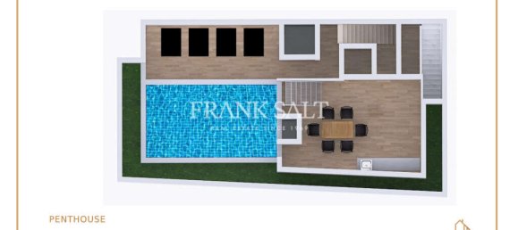 Пентхаус с 2 спальнями в Зуррик, Мальта № 1147 4