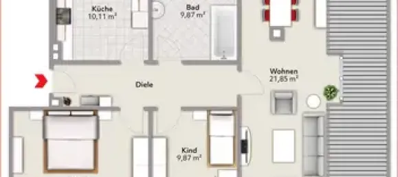 2 غرف نوم شقة في Worms, Germany رقم 66353 6