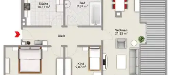 2 غرف نوم شقة في Worms, Germany رقم 66353 7