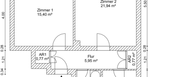 Квартира с 2 комнатами в Вильгельмштадт, Германия № 266974 11
