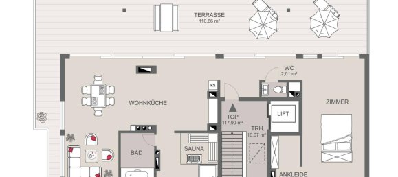 Penthouse T1 em Leopoldstadt, Austria N.º 260463 5