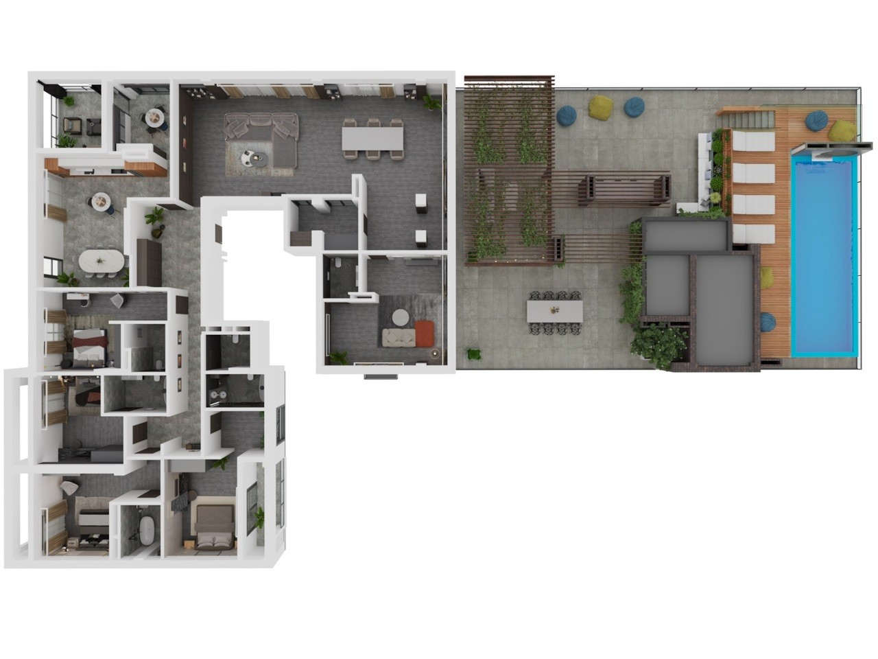 Квартира с 5 спальнями в Тбилиси, Грузия № 1093