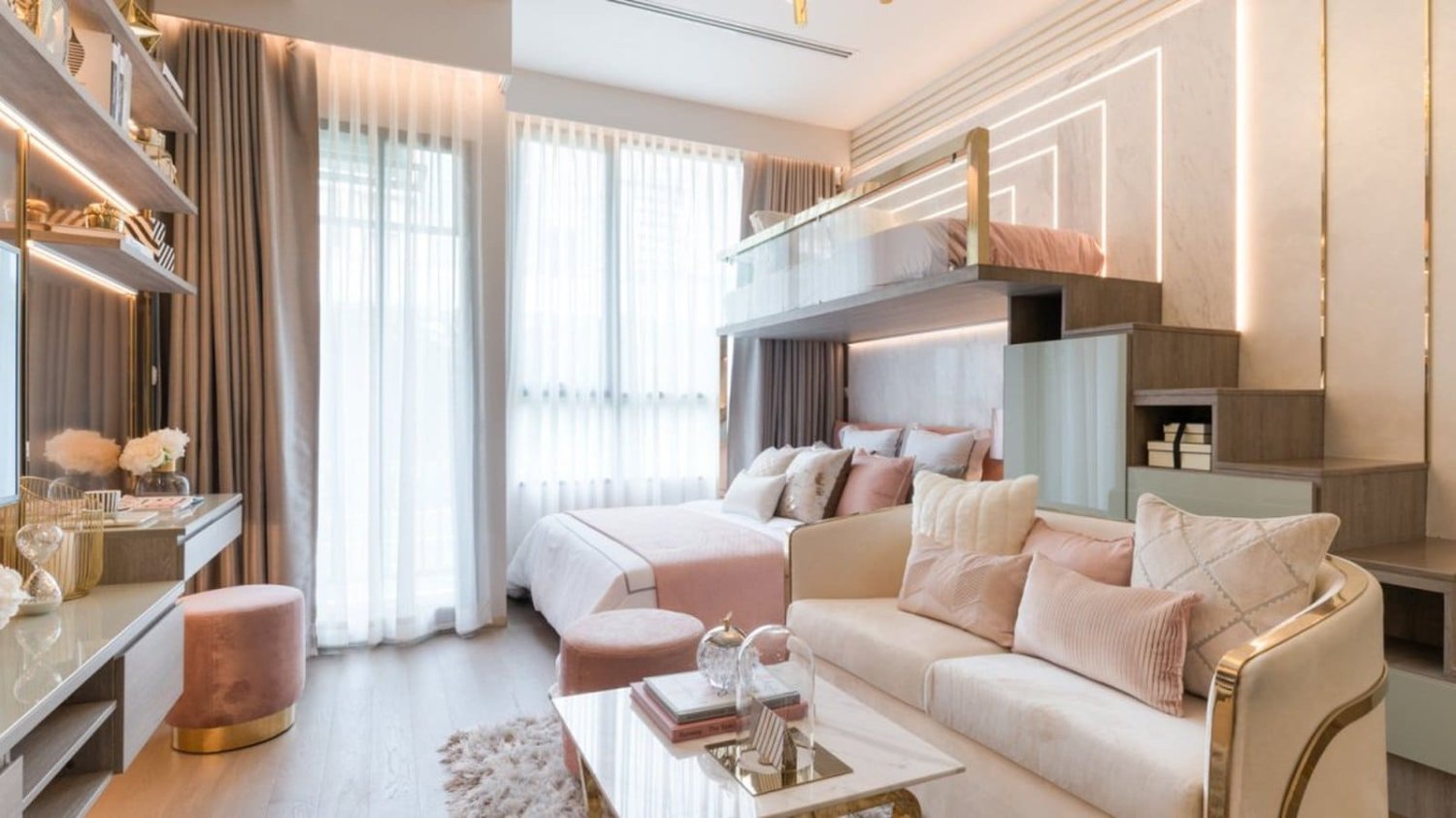 Кондоминиум  с 1 спальней в Park Origin Phayathai, Бангкок, Таиланд № 28337