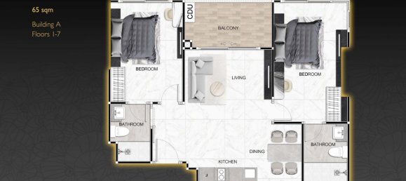 2 chambres appartement à vendre à Pattaya, Chonburi, Eastern Thailand, Thailand № 32792 7