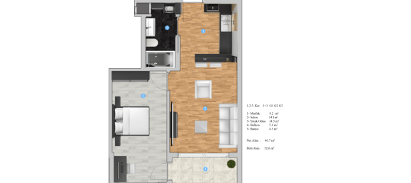 2 rooms Penthouse in Alanya, Turkey No. 29859 15