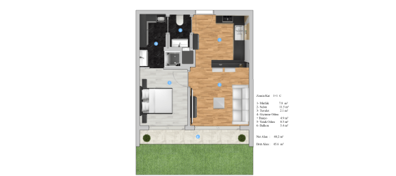 2 rooms Penthouse in Alanya, Turkey No. 29859 29