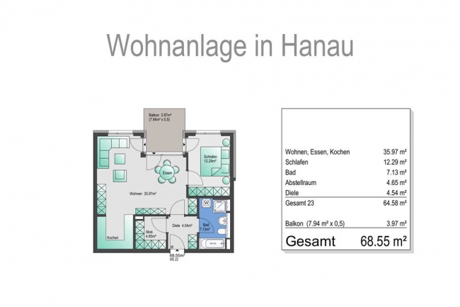 1 Schlafzimmer Wohnung in Main-Kinzig, Germany, Nr. 130414